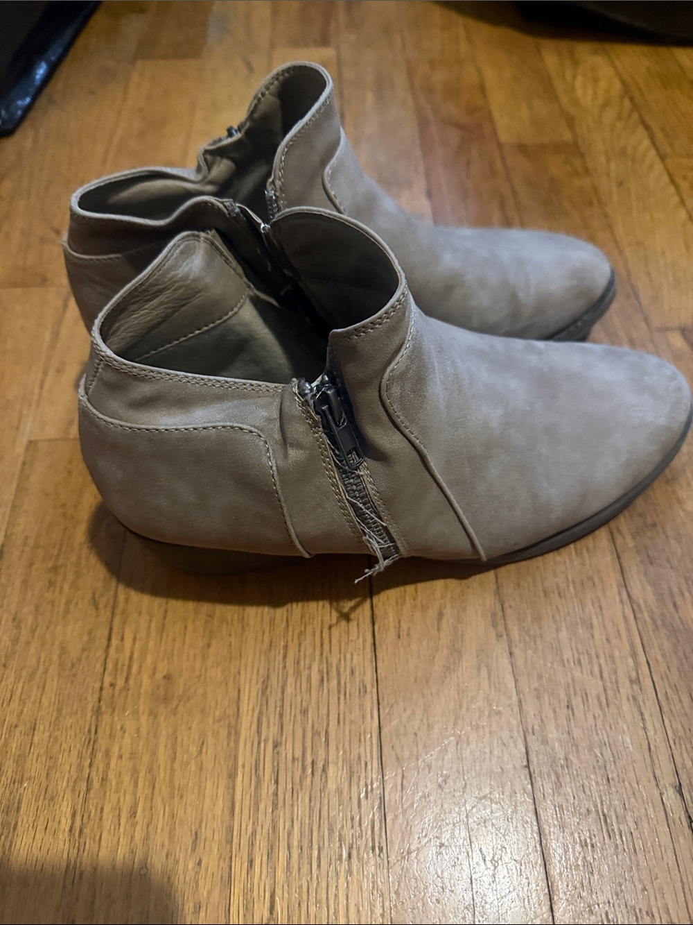 Maurices Taupe Ankle Booties